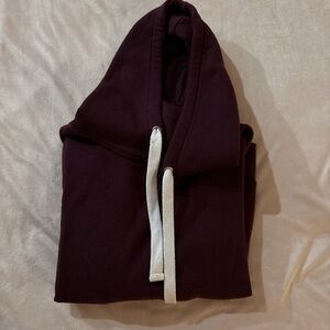 Reflex Maroon Hoodie with Cream Drawstrings